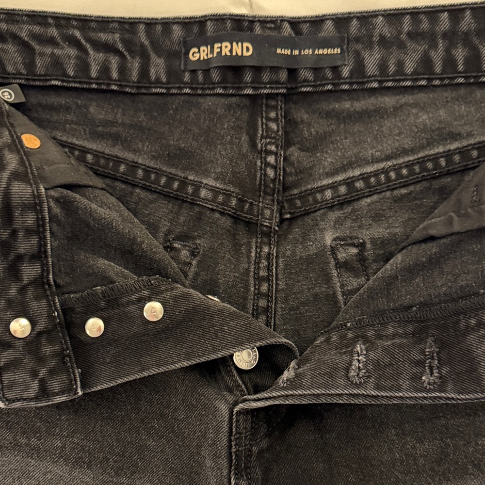 GRLFRND Helena High Rise Black Jean Shorts - Picture 4 of 10